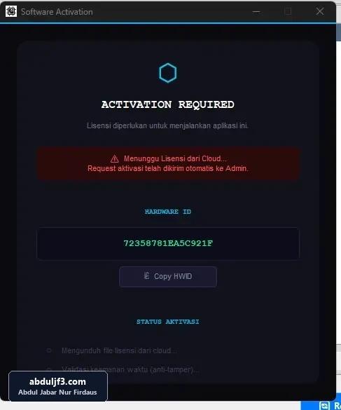 Popup Activation License