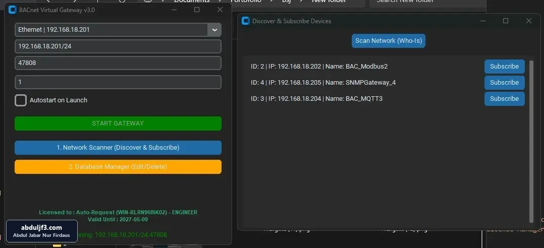NexGate Bacnet Relay ( Discovery Mode )